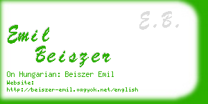 emil beiszer business card